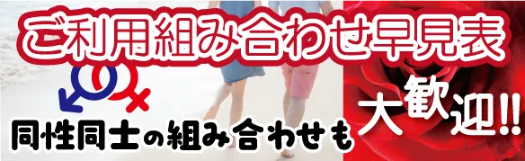 ご利用組み合わせ早見表